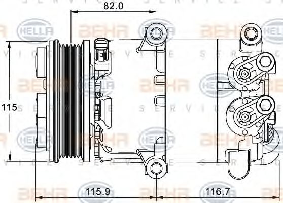 HELLA 8FK 351 334-061 HELLA 8FK 351 334-061