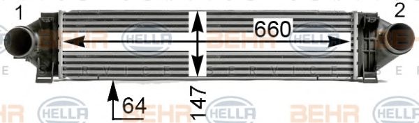 Интеркулер HELLA 8ML 376 700-121 Интеркулер HELLA 8ML 376 700-121