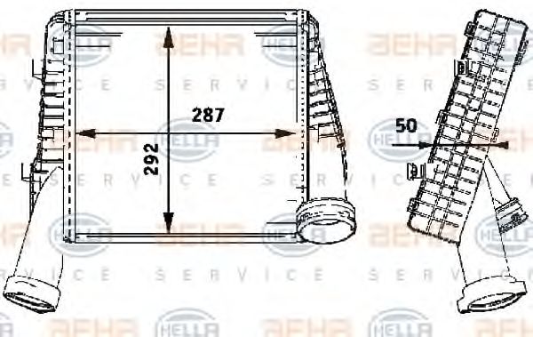 Интеркулер HELLA 8ML 376 723-481 Интеркулер HELLA 8ML 376 723-481