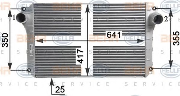 Интеркулер HELLA 8ML 376 910-091 Интеркулер HELLA 8ML 376 910-091