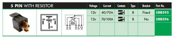 LUCAS ELECTRICAL SRB595