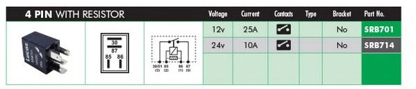 LUCAS ELECTRICAL SRB701