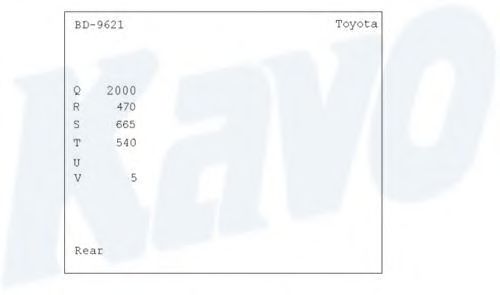 KAVO PARTS BD-9621