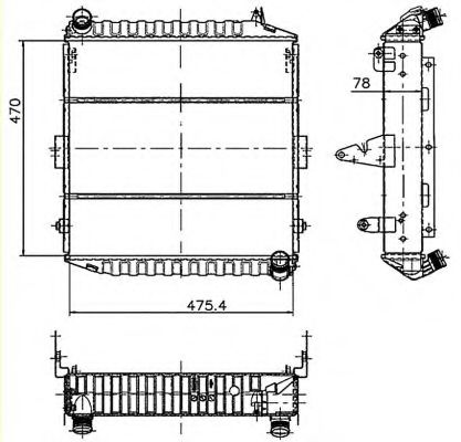 Радиатор, охлаждение двигателя NRF 50473 Радиатор, охлаждение двигателя NRF 50473