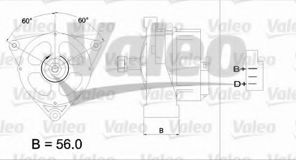 Генератор VALEO 436562 Генератор VALEO 436562