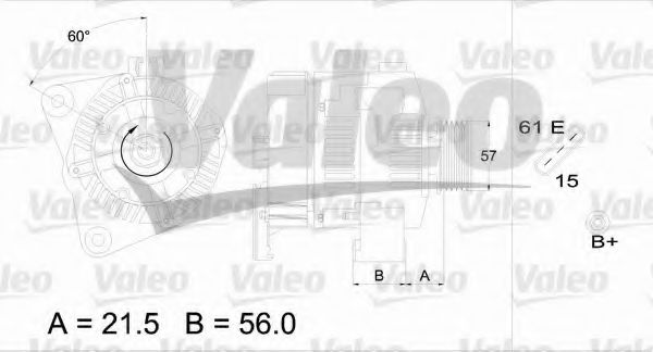 Генератор VALEO 436607 Генератор VALEO 436607