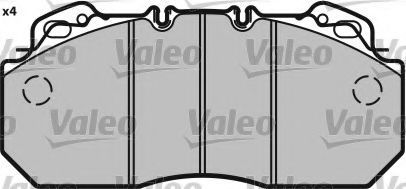 Комплект тормозных колодок, дисковый тормоз VALEO 541644 Комплект тормозных колодок, дисковый тормоз VALEO 541644
