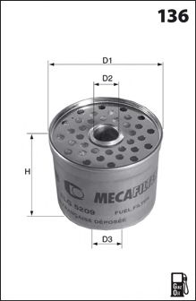 Топливный фильтр MECAFILTER ELG5504 Топливный фильтр MECAFILTER ELG5504