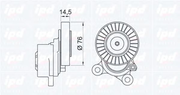 Натяжная планка, поликлиновой ремень IPD 15-3274 Натяжная планка, поликлиновой ремень IPD 15-3274