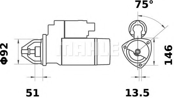 Стартер MAHLE ORIGINAL MS 463 Стартер MAHLE ORIGINAL MS 463