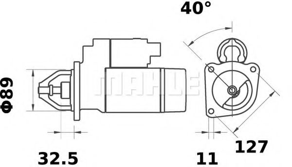Стартер MAHLE ORIGINAL MS 257 Стартер MAHLE ORIGINAL MS 257