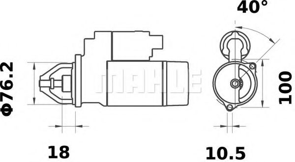 Стартер MAHLE ORIGINAL MS 132 Стартер MAHLE ORIGINAL MS 132