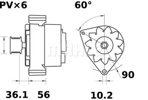 Генератор MAHLE ORIGINAL MG 421 Генератор MAHLE ORIGINAL MG 421