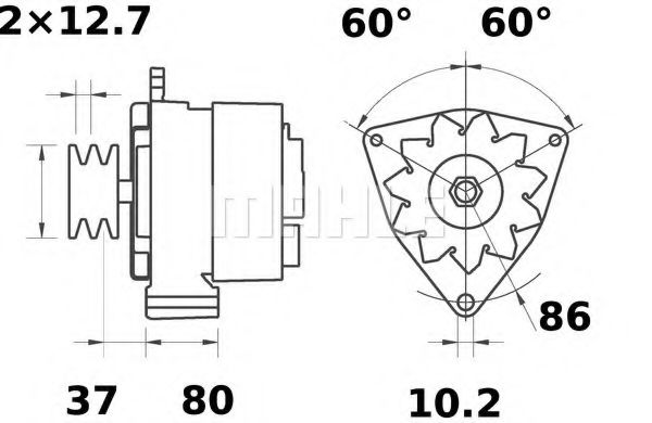Генератор MAHLE ORIGINAL MG 100 Генератор MAHLE ORIGINAL MG 100