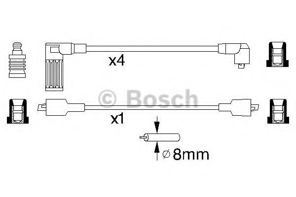 Комплект проводов зажигания BOSCH 0 986 356 857 Комплект проводов зажигания BOSCH 0 986 356 857