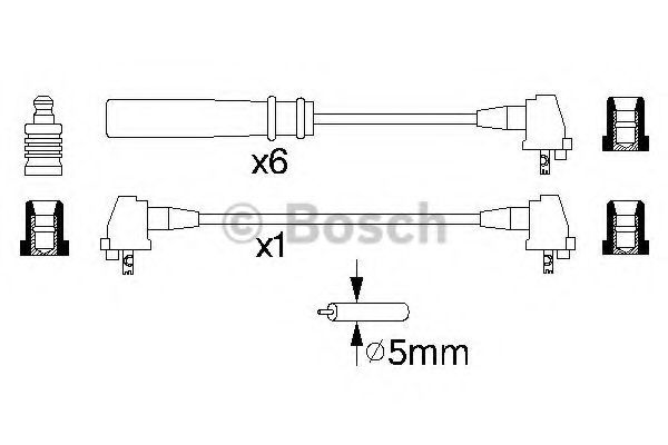 Комплект проводов зажигания BOSCH 0 986 356 937 Комплект проводов зажигания BOSCH 0 986 356 937