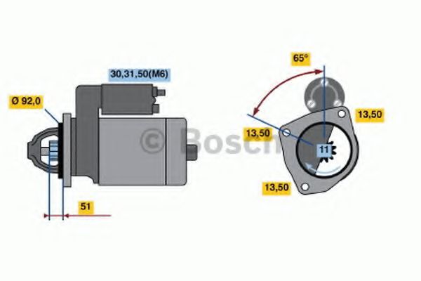 Стартер BOSCH 0 001 371 007 Стартер BOSCH 0 001 371 007