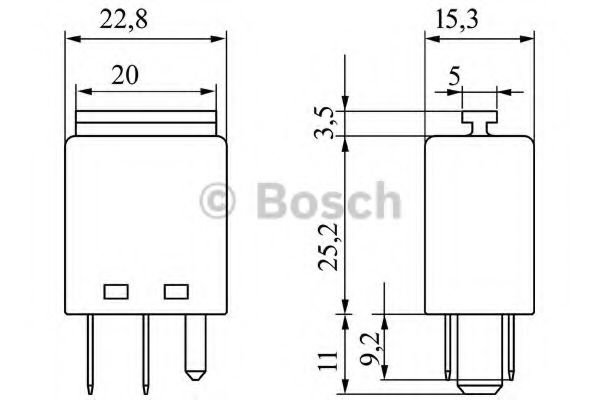 Прерыватель указателей поворота BOSCH 0 986 332 052 Прерыватель указателей поворота BOSCH 0 986 332 052