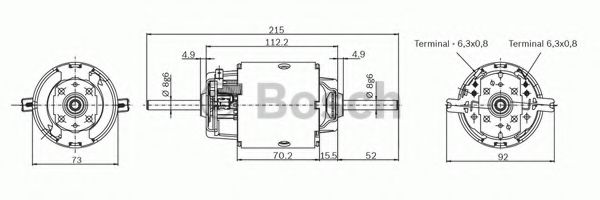Электродвигатель BOSCH 0 130 111 042 Электродвигатель BOSCH 0 130 111 042