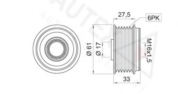 Механизм свободного хода генератора AUTEX 654290 Механизм свободного хода генератора AUTEX 654290