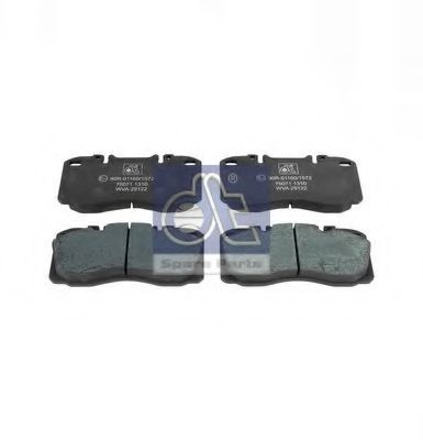 Комплект тормозных колодок, дисковый тормоз DT 2.94072 Комплект тормозных колодок, дисковый тормоз DT 2.94072