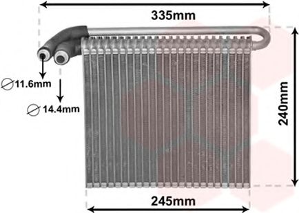 Испаритель, кондиционер VAN WEZEL 1800V456 Испаритель, кондиционер VAN WEZEL 1800V456