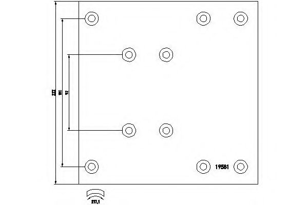 Комплект тормозных башмаков, барабанные тормоза TEXTAR 1958101 Комплект тормозных башмаков, барабанные тормоза TEXTAR 1958101