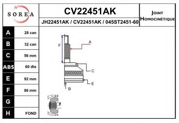 EAI CV22451AK