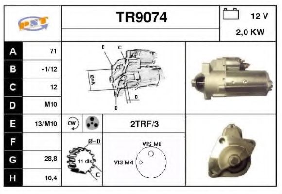 SNRA TR9074 SNRA TR9074