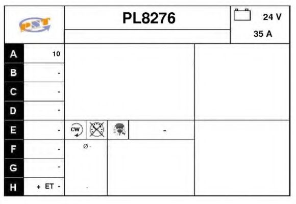 SNRA PL8276 SNRA PL8276