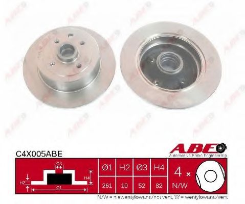 Тормозной диск ABE C4X005ABE Тормозной диск ABE C4X005ABE