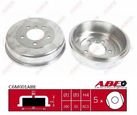 Тормозной барабан ABE C6M001ABE Тормозной барабан ABE C6M001ABE