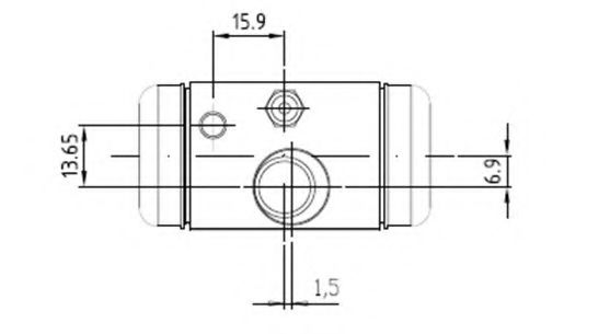 Колесный тормозной цилиндр MOTAQUIP VWC882 Колесный тормозной цилиндр MOTAQUIP VWC882