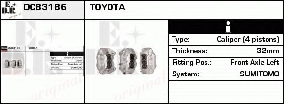 Тормозной суппорт EDR DC83186 Тормозной суппорт EDR DC83186