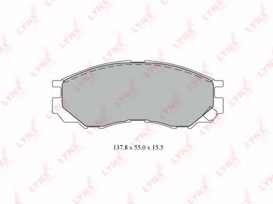 Комплект тормозных колодок, дисковый тормоз LYNXauto BD-5520 Комплект тормозных колодок, дисковый тормоз LYNXauto BD-5520