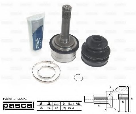 Шарнирный комплект, приводной вал PASCAL G10309PC Шарнирный комплект, приводной вал PASCAL G10309PC