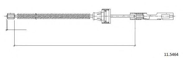 Трос, стояночная тормозная система CABOR 11.5464 Трос, стояночная тормозная система CABOR 11.5464