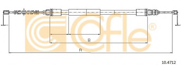 Трос, стояночная тормозная система COFLE 10.4712 Трос, стояночная тормозная система COFLE 10.4712