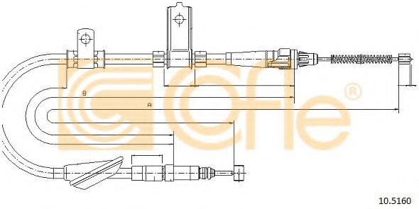 Трос, стояночная тормозная система COFLE 10.5160 Трос, стояночная тормозная система COFLE 10.5160