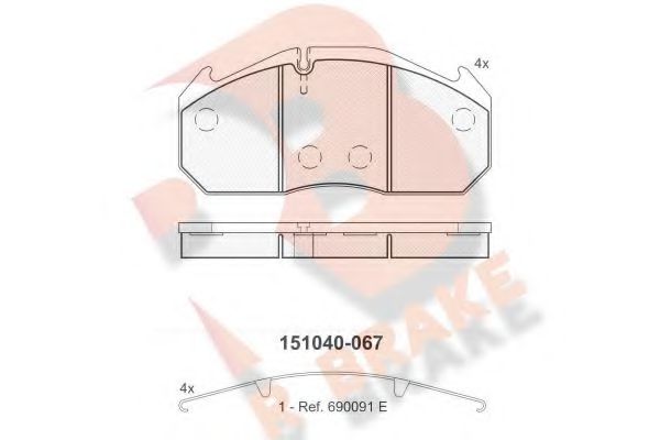 R BRAKE RB1040 G