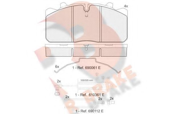 R BRAKE RB1253-124