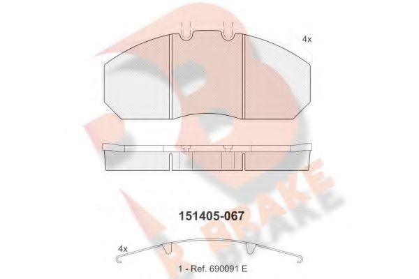 R BRAKE RB1405 G