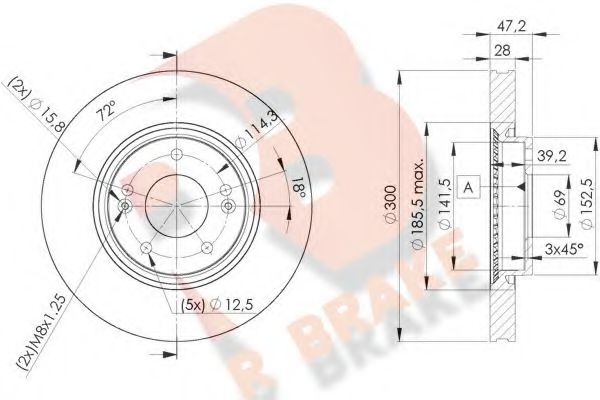 R BRAKE 78RBD20580