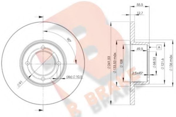 R BRAKE 78RBD20751