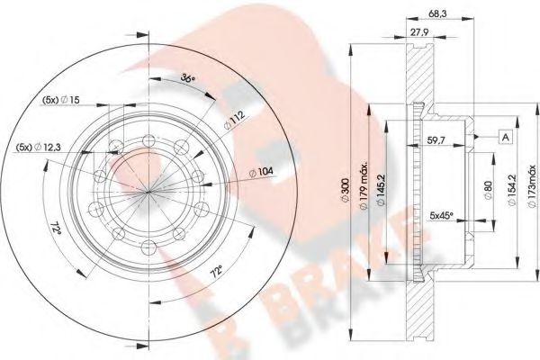 R BRAKE 78RBD20805
