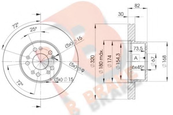 R BRAKE 78RBD20912