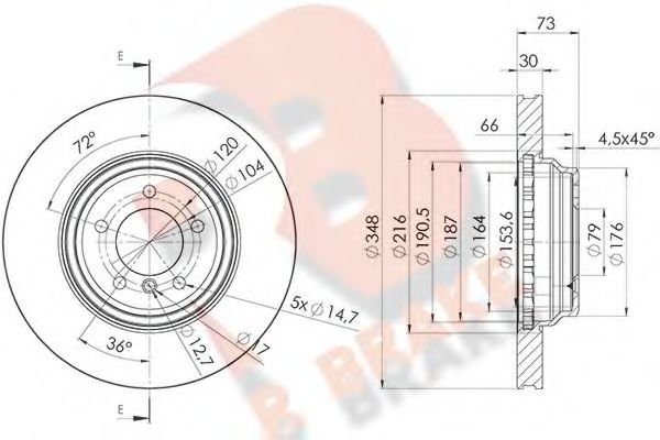 R BRAKE 78RBD21973