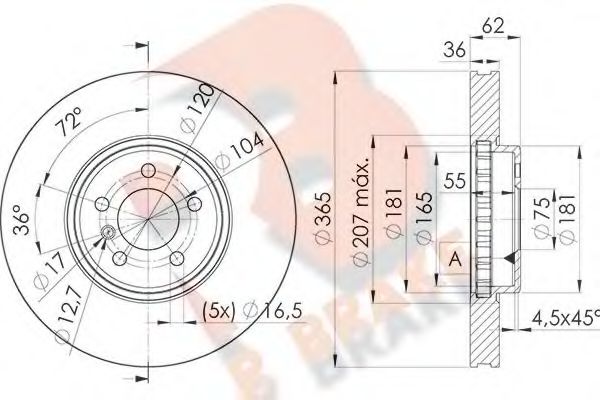 R BRAKE 78RBD11982