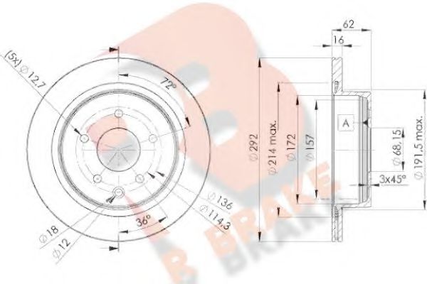 R BRAKE 78RBD22071