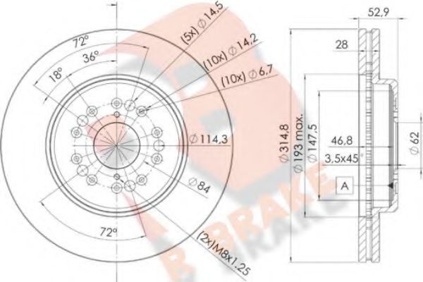 R BRAKE 78RBD22649